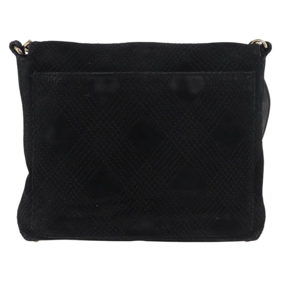 CHANEL Wild Stitch Chain Shoulder Bag Wildleder Schwarz Gold CC Auth bs34950A