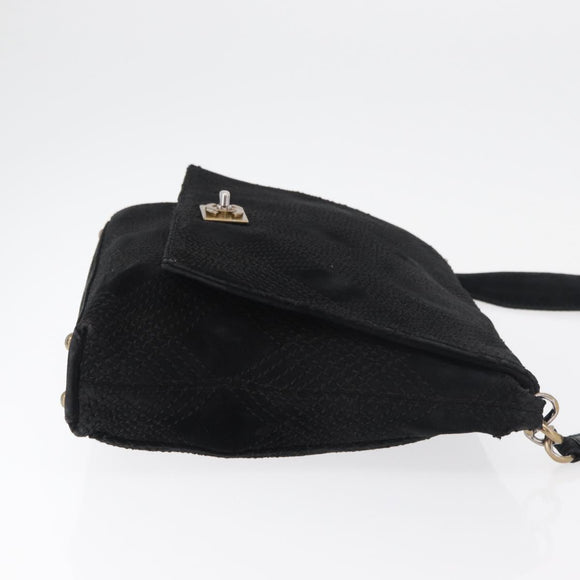 CHANEL Wild Stitch Chain Shoulder Bag Wildleder Schwarz Gold CC Auth bs34950A