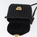 Miu Miu Shoulder Bag Straw Black Gold Auth bs34953V-10