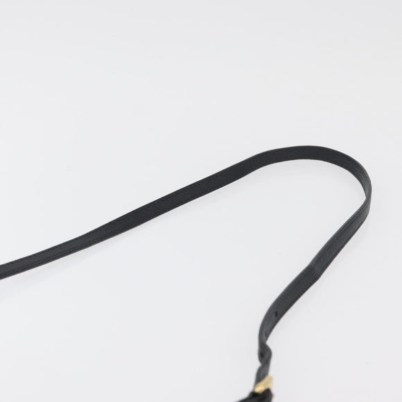 Miu Miu Shoulder Bag Straw Black Gold Auth bs34953V