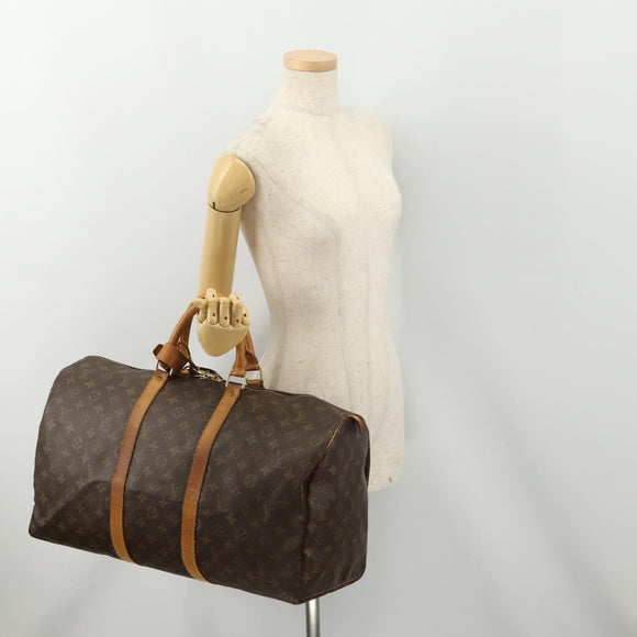LOUIS VUITTON Monogram Keepall 50 Boston Bag M41426 LV Auth bs34957