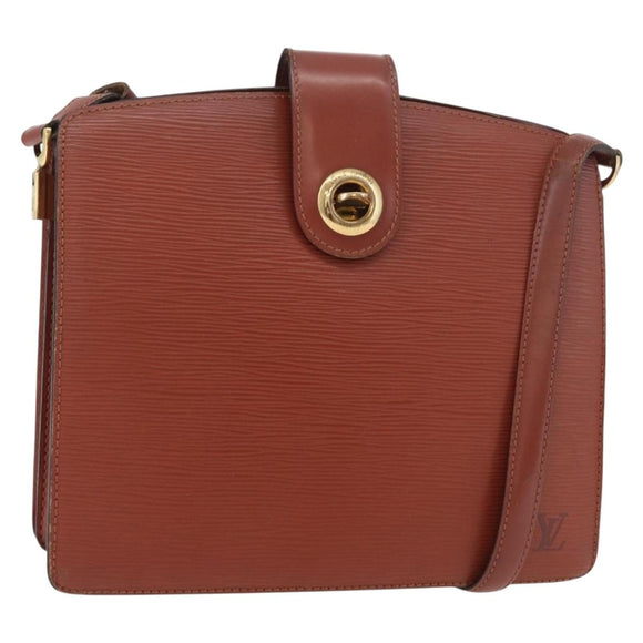 LOUIS VUITTON Epi Capuchin Shoulder Bag Brown M52343 LV Auth bs34963