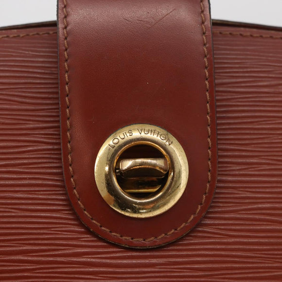 LOUIS VUITTON Epi Capuchin Shoulder Bag Brown M52343 LV Auth bs34963
