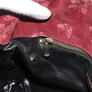 BOTTEGA VENETA Shoulder Bag Suede Bordeaux Gold Auth bs34964-19