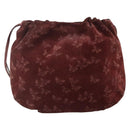 BOTTEGA VENETA Shoulder Bag Suede Bordeaux Gold Auth bs34964-2