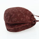 BOTTEGA VENETA Shoulder Bag Suede Bordeaux Gold Auth bs34964-4