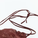 BOTTEGA VENETA Shoulder Bag Suede Bordeaux Gold Auth bs34964-8