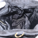 PRADA Chain Shoulder Bag Suede Black Gold Auth bs34965-19