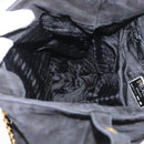 PRADA Chain Shoulder Bag Suede Black Gold Auth bs34965-20