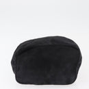 PRADA Chain Shoulder Bag Suede Black Gold Auth bs34965-5