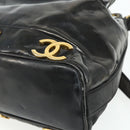 CHANEL Tas Ketting Schoudertas Lakleer Zwart Goud CC Auth bs34966-17