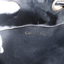 CHANEL Tas Ketting Schoudertas Lakleer Zwart Goud CC Auth bs34966-9