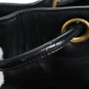CHANEL Tas Ketting Schoudertas Lakleer Zwart Goud CC Auth bs34966-23
