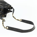 CHANEL Tas Ketting Schoudertas Lakleer Zwart Goud CC Auth bs34966-7