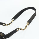 CHANEL Tas Ketting Schoudertas Lakleer Zwart Goud CC Auth bs34966-14
