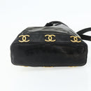 CHANEL Tas Ketting Schoudertas Lakleer Zwart Goud CC Auth bs34966-5