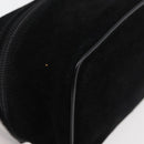 GUCCI Horsebit Vanity Bag Hand Bag Suede Black Silver 032 1705 0141 Auth bs34967-10