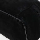GUCCI Horsebit Vanity Bag Hand Bag Suede Black Silver 032 1705 0141 Auth bs34967-13