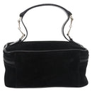 GUCCI Horsebit Vanity Bag Hand Bag Suede Black Silver 032 1705 0141 Auth bs34967-3