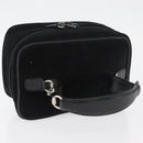 GUCCI Horsebit Vanity Bag Hand Bag Suede Black Silver 032 1705 0141 Auth bs34967-6
