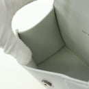 BALENCIAGA Hour Glass Hand Bag Leather 2way White Silver 592833 Auth bs34969M-23