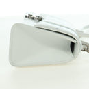 BALENCIAGA Hour Glass Hand Bag Leather 2way White Silver 592833 Auth bs34969M-5