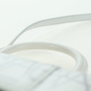 BALENCIAGA Hour Glass Hand Bag Leather 2way White Silver 592833 Auth bs34969M-8