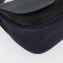HERMES Sac Colorado MM Shoulder Bag Leather Navy Silver Auth bs34970V-9
