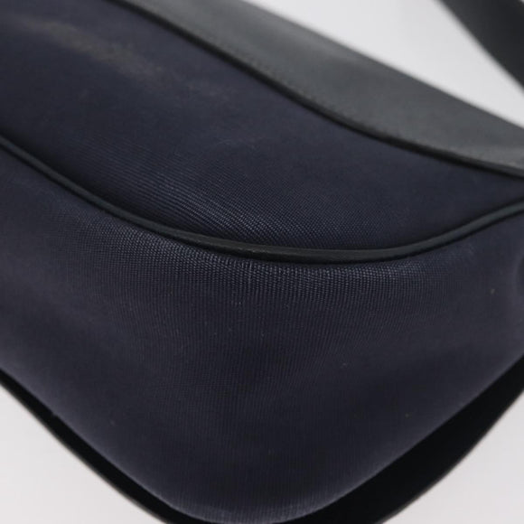 HERMES Sac Colorado MM Shoulder Bag Leather Navy Silver Auth bs34970V