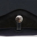 HERMES Sac Colorado MM Shoulder Bag Leather Navy Silver Auth bs34970V-18