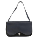 HERMES Sac Colorado MM Shoulder Bag Leather Navy Silver Auth bs34970V-13