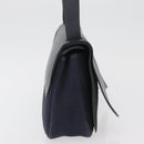 HERMES Sac Colorado MM Shoulder Bag Leather Navy Silver Auth bs34970V-5