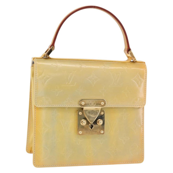LOUIS VUITTON Monogram Vernis Spring Street Hand Bag Gris M91029 Auth bs34973A