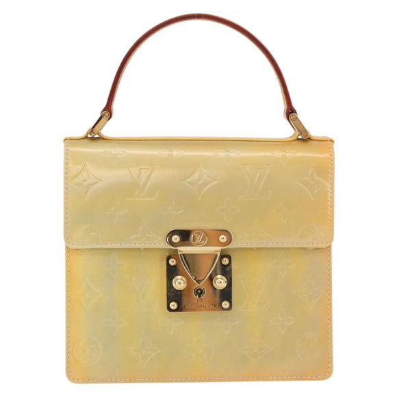 LOUIS VUITTON Monogram Vernis Spring Street Hand Bag Gris M91029 Auth bs34973A
