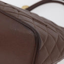CHANEL Reissue Tote Bag Caviar Skin Brown Gold CC Auth bs34981A-11