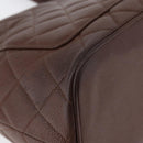CHANEL Reissue Tote Bag Caviar Skin Brown Gold CC Auth bs34981A-12