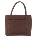 CHANEL Reissue Tote Bag Caviar Skin Brown Gold CC Auth bs34981A-3
