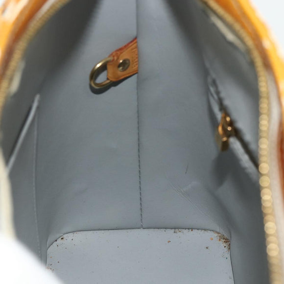LOUIS VUITTON Monogram Vernis Houston Hand Bag Gris M91053 LV Auth bs34983