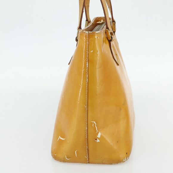 LOUIS VUITTON Monogram Vernis Houston Hand Bag Gris M91053 LV Auth bs34983