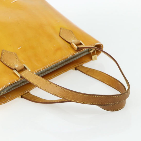 LOUIS VUITTON Monogram Vernis Houston Hand Bag Gris M91053 LV Auth bs34983