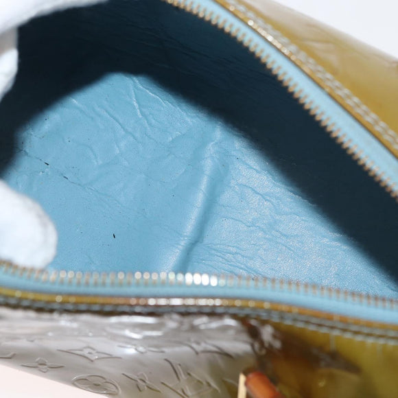 LOUIS VUITTON Monogram Vernis Bedford Hand Bag Baby Blue M91007 LV Auth bs34984