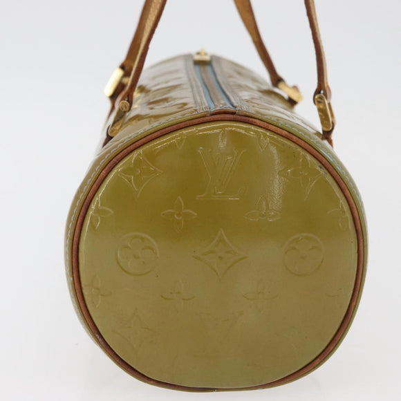 LOUIS VUITTON Monogram Vernis Bedford Hand Bag Baby Blue M91007 LV Auth bs34984