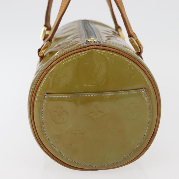 LOUIS VUITTON Monogram Vernis Bedford Hand Bag Baby Blue M91007 LV Auth bs34984