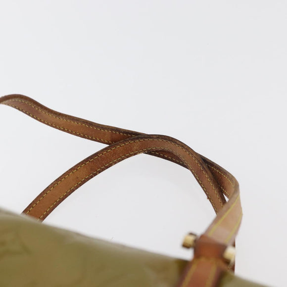 LOUIS VUITTON Monogram Vernis Bedford Hand Bag Baby Blue M91007 LV Auth bs34984