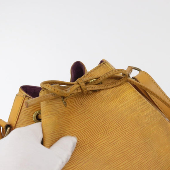 LOUIS VUITTON Epi Petit Noe Shoulder Bag Yellow M44109 LV Auth bs34985