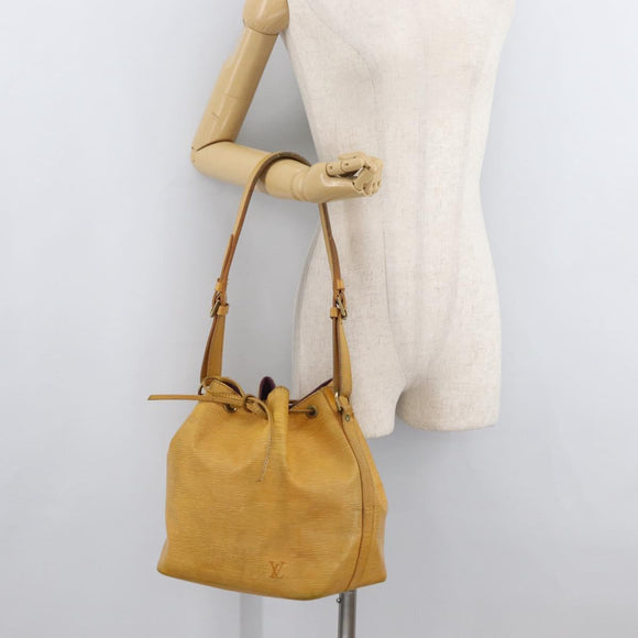 LOUIS VUITTON Epi Petit Noe Shoulder Bag Yellow M44109 LV Auth bs34985