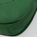 HERMES Evelyn GM Shoulder Bag Leather Green Gold Auth bs34987A-10
