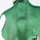 HERMES Evelyn GM Shoulder Bag Leather Green Gold Auth bs34987A-19