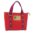 LOUIS VUITTON Antigua Cabas PM Tote Bag Canvas Rouge M40037 LV Auth bs34988-1