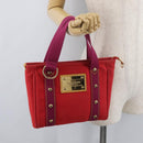 LOUIS VUITTON Antigua Cabas PM Tote Bag Canvas Rouge M40037 LV Auth bs34988-21